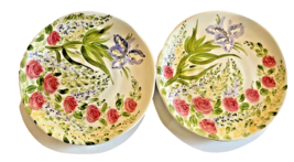 Plates 2 Heavenly Garden 8.5&quot; Don Swanson Hand Painted Dillards Exclusive - $33.52