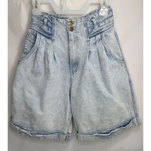 The Beverly Hills Denim Company Vintage High-Rise Acid Wash Mom Jeans Shorts 5/6 - £23.71 GBP