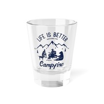 Personalized 1.5oz Shot Glass, Clear Glass, Sturdy Base, for Camping, Pi... - £16.21 GBP