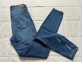 Judy Blue Jeans Women&#39;s Size 3/26 Blue Denim Skinny Fit Distressed Mid Rise - $21.28