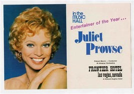 Juliet Prowse Postcard Frontier Hotel Las Vegas Nevada 1978 - £12.66 GBP