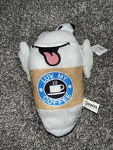 GOFFA Luv My Coffee plush pink Stuffed Animal Travel Cup W/ Tag 10” - $7.92