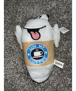 GOFFA Luv My Coffee plush pink Stuffed Animal Travel Cup W/ Tag 10” - $7.92