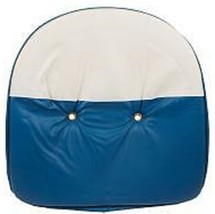 Blue/White Tractor Universal 21&quot; Pan Seat Cover Cushion 1&quot; Foam - $30.39
