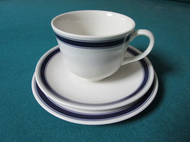 RALPH LAUREN WEDGWOOD &quot;CAFE STRIPE&quot; TRIO CUP PLATE AND SAUCER [*72] - £74.00 GBP
