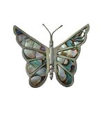Vintage Abalone Shell Butterfly Brooch Hecho En Mexico Inlaid Butterfly ... - $25.20