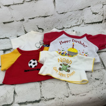 Build A Bear BABW T Shirt Lot Of 4 Birthday Soccer Get Well Soon Sleeping - £11.83 GBP