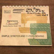 Kenmore 1785 Sewing Machine Instruction Owners Manual  - $17.00