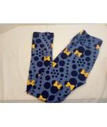 Women&#39;s LulaRoe Disney Minnie Mouse Polka Dot Leggings Blue &amp; Yellow OS ... - £13.93 GBP