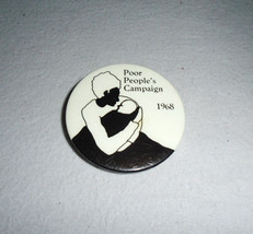 Vintage 1968 Poor People&#39;s Campaign Pinback Button Martin Luther King Jr... - £23.26 GBP