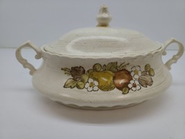 Metlox Vernon Ware Fruit Basket Pattern  Oval Covered Vegetable Dish with Lid - £7.47 GBP