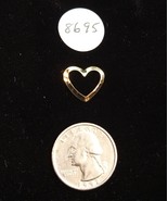 Vintage Gold Tone Open Heart Pin - £8.77 GBP