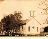 RPPC Christian Church Verdon Nebraska NE 1912 DB Postcard P9 - $19.75