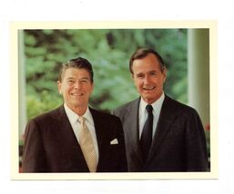President Ronald Reagan &amp; Vice President George Bush White House Photo - $11.88