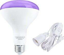 15W LED Black Light Bulb, E26 Black Light Bulbs 385-400nm, 16.4FT Hanging Cord - £11.77 GBP
