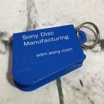 Sony Disc Manufacturing Advertising Keychain Blue Vintage  - $9.89