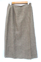 St Michael from Marks &amp; Spencer Ebony Mix Linen Wrap Front Midi Skirt US 8 UK 12 - £22.25 GBP