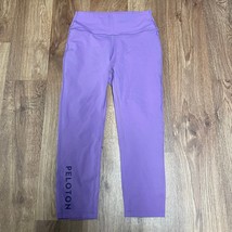 Peloton Solid Purple Essential Capri Leggings Basic Cycle Pants Size Small - £27.30 GBP