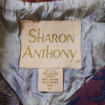 Sharon Anthony R7-L5320T Women's Silk Blend Embroidered Patchwork Jacket Size 1X image 4