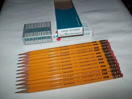 Vintage Box of 12 A.W. Faber Columbus 1492 no. 3  Med. Hard Pencils - £15.56 GBP