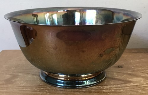 Vtg Hollowware By Oneida Silversmiths Paul Revere Silverplate 6” Bowl w Box - $39.59