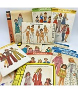 Vintage 1970s Sewing Pattern Lot 12 Girls size 6 7 Dress Midriff Tops Ro... - £11.84 GBP
