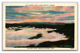 Sunrise From Mt Leconte Great Smokey Mountains Tennessee UNP Linen Postcard Y11 - £3.58 GBP