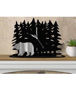 16.5in W Lodge Theme Forest Shelf or Mantel Clock - Lone Bear - $109.00