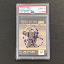 2015 Panini Contenders Old School Colors #37 Carson Fulmer Signed Card PSA Slabb - £54.81 GBP