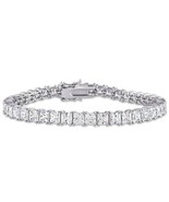 3mm Princess Cut Cz Square Link Tennis Bracelet 14K White Gold Plated Si... - €93,44 EUR