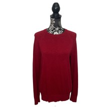 Banana Republic Organic Slub Cotton Raglan Crewneck Sweater Red - Size S... - £13.72 GBP