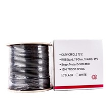 Five Star Cable RG6 Quad Shielded 1000 ft Coaxial Cable for use with Audio, Vide - £120.36 GBP