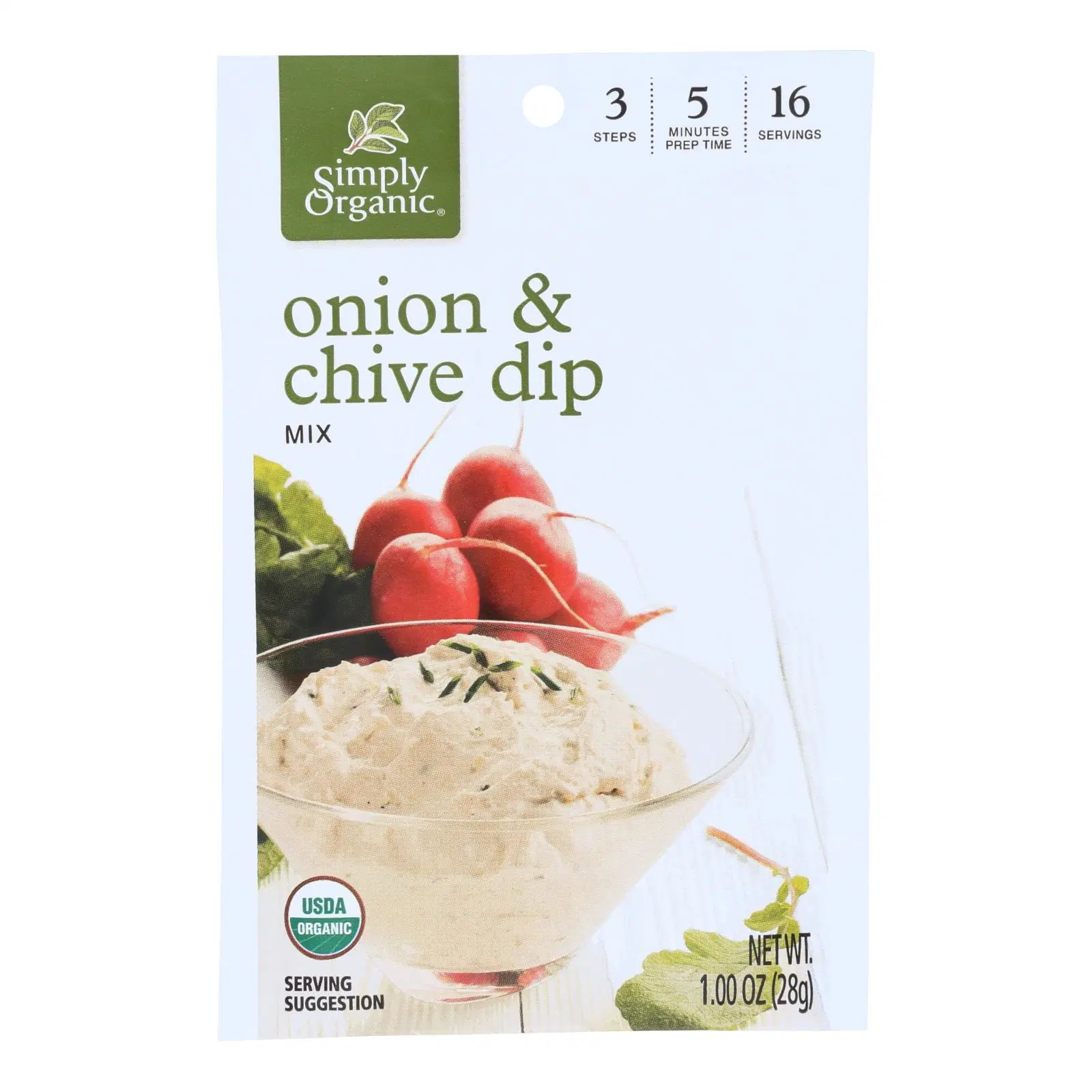 Simply Organic Onion and Chive Dip Mix 1 oz, Case of 12 packets, veggie,... - $45.14 CAD