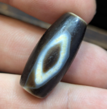 unique Pattern 2 Eye sky earth eyes Agate stone Dzi Bead Amulet - $1,139.95 MXN