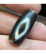unique Pattern 2 Eye sky earth eyes Agate stone Dzi Bead Amulet - $1,121.57 MXN