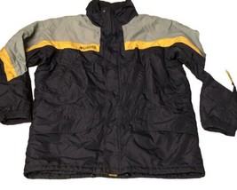 Columbia Sportswear Ski Snow Winter Jacket Men's XL Midnight Navy Yellow Gray - $34.65
