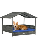 PawHut Wicker Dog House: Outdoor Rattan Dog Bed - $203.31 CAD