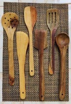 Handmade Wooden Non-Stick Serving &amp; Cooking Spoons Set-6 - $29.61