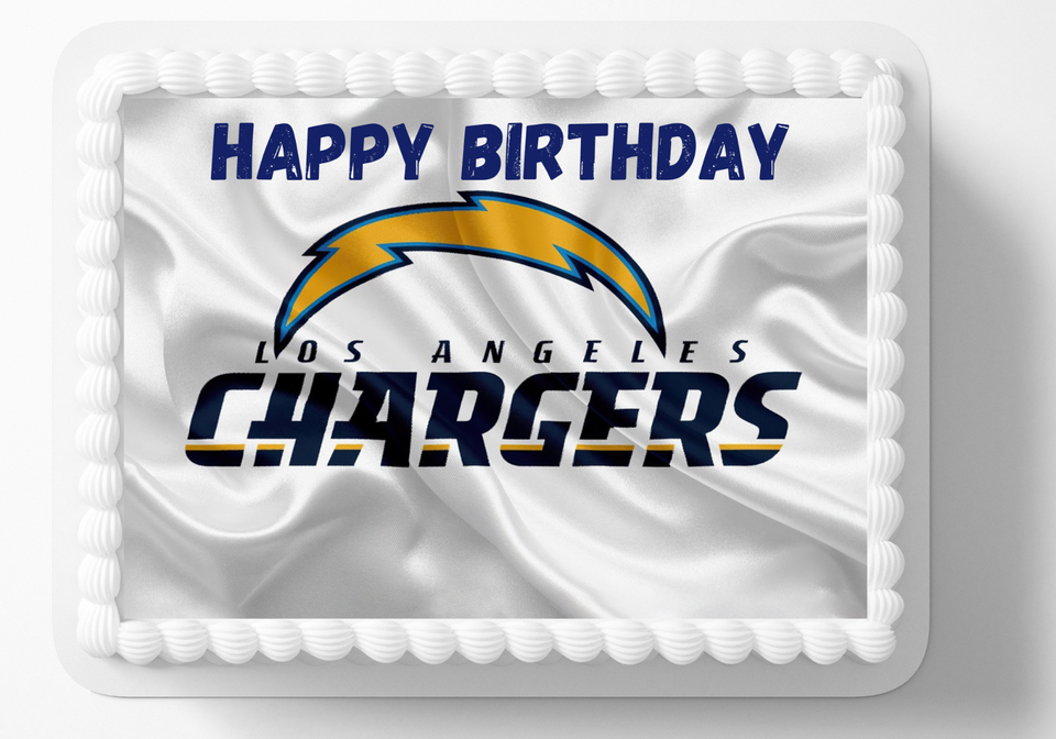 Los Angeles 1/4 sheet Edible Cake Topper Party Edible Cake Football ...