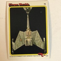 Star Trek 1979 Trading Card  #79 Klingon Warship - £1.55 GBP
