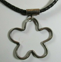 Retired SILPADA Sterling Silver Star Pendant &amp; leather cord Necklace STUNNING - £54.27 GBP