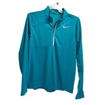 Nike Runnings Dri Fit Womens Size L Green Long Sleeve Knit Top Shirt Ath... - $16.82