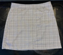 Very J Skirt Liner Ladies Women’s Plaid Woven Mini Skirt size M Soft Cute nice - £15.50 GBP