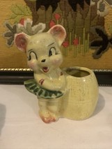 Antique Cactus Planter Baby Teddy Bear Ballerina Pottery Ceramic pot - £46.69 GBP