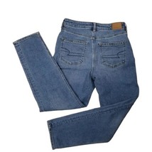 American Eagle Mom Jeans Women Sz 4 Cropped Medium Wash Blue Stretch W28... - £18.26 GBP