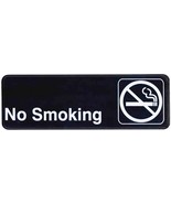 NO SMOKING symbol Sign 3&quot; x 9&quot; Black Acrylic Plastic Door Wall WINCO SGN... - $446.33 MXN