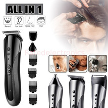 Rechargeable Electric Clean Hair Trimmer Beard Shaver Razor Barber Clipper Set - £15.17 GBP