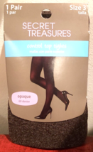 Secret Treasures Tights Opaque Size 3 Brown Heather 60 Denier - $7.91