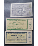 Lot of 3 Antique Hungarian Filler Bank Notes from 1920 Banknote - £3.94 GBP