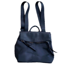 Botkier NY Black Leather and Nylon Backpack Shoulder Bag Purse Many Pockets - £44.72 GBP